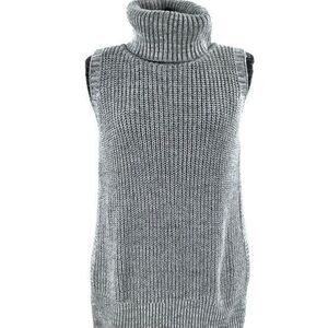 New With Tags Dotti Rib‎ Knit Sleeveless Turtleneck Sweater Woman's Medium